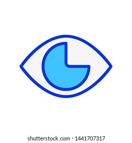 simple eye icon Vector Template Flat Design