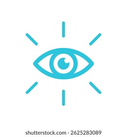 Simple Eye Icon, Vision. From blue icon set. Isolated on white background.