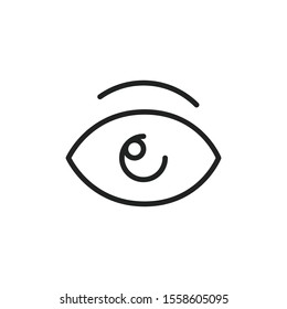 Simple eye line icon. Stroke pictogram. Vector illustration isolated on a white background. Premium quality symbol. Vector sign for mobile app and web sites.