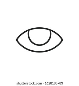 Simple eye line icon. Stroke pictogram. Vector illustration isolated on a white background. Premium quality symbol. Vector sign for mobile app and web sites.