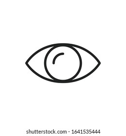 Simple eye line icon. Stroke pictogram. Vector illustration isolated on a white background. Premium quality symbol. Vector sign for mobile app and web sites.