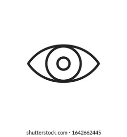 Simple eye line icon. Stroke pictogram. Vector illustration isolated on a white background. Premium quality symbol. Vector sign for mobile app and web sites.