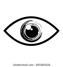 Simple eye logo with brush style design.