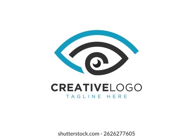  simple eye logo icon vector design template concept