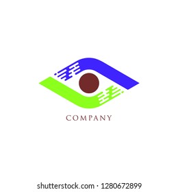 Simple eye logo on white background