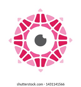 Simple eye logo template vector icon design