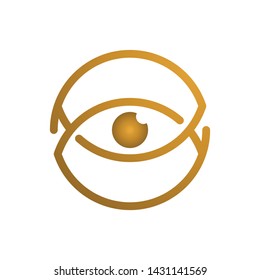 Simple eye logo template vector icon design