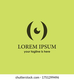 simple eye logo templates design vector, lens or optic logotype