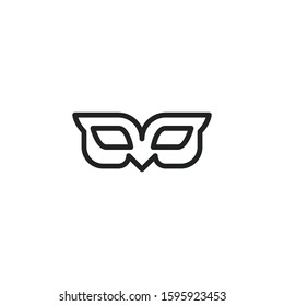 Simple eye mask line icon. Stroke pictogram. Vector illustration isolated on a white background. Premium quality symbol. Vector sign for mobile app and web sites.