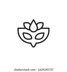 Simple eye mask line icon. Stroke pictogram. Vector illustration isolated on a white background. Premium quality symbol. Vector sign for mobile app and web sites.