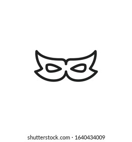Simple eye mask line icon. Stroke pictogram. Vector illustration isolated on a white background. Premium quality symbol. Vector sign for mobile app and web sites.