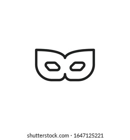 Simple eye mask line icon. Stroke pictogram. Vector illustration isolated on a white background. Premium quality symbol. Vector sign for mobile app and web sites.