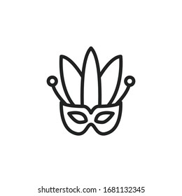 Simple eye mask line icon. Stroke pictogram. Vector illustration isolated on a white background. Premium quality symbol. Vector sign for mobile app and web sites.