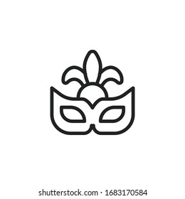 Simple eye mask line icon. Stroke pictogram. Vector illustration isolated on a white background. Premium quality symbol. Vector sign for mobile app and web sites.