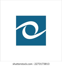 simple eye in square illustration vector