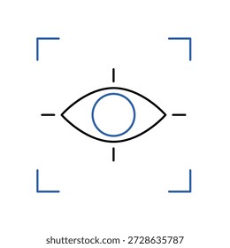 Icono simple de seguimiento ocular para redes sociales, App y Diseños web. Ilustración vectorial, Eps 10.