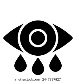 Ilustración simple del icono del Vector del ojo