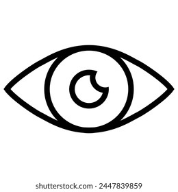 Simple eye vector icon illustration