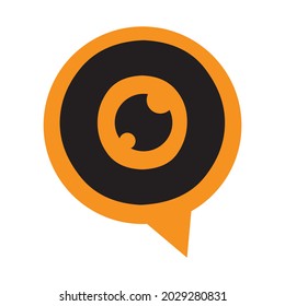 Simple eyeball design for your business icon symbol. Vector illustration EPS.8 EPS.10