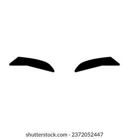 Simple eyebrows silhouette icon. Vector.