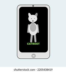 Simple and eye-catching mobile phone chat icon illustration.