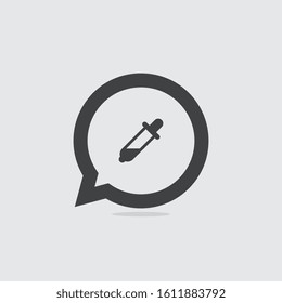 Simple Eyedropper Speech Bubble Icon