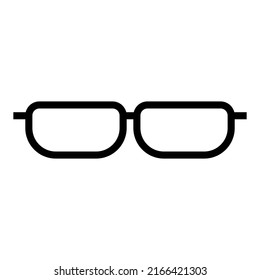 Icono simple de la vista. Gafas de sol. Corrección de visión. Vector.