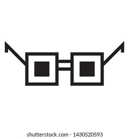 simple eyeglasses icon vector design