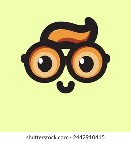 simple eyeglasses logo design .