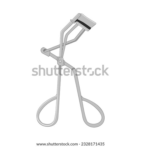 Simple eyelash curler, lash curler, vector material.
