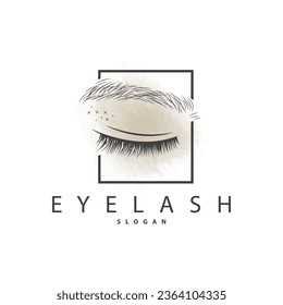 Simple Eyelash Logo Minimalist Abstract Design Templet Illustration Symbol