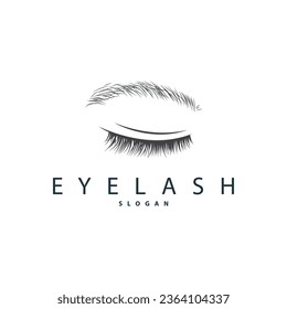 Simple Eyelash Logo Minimalist Abstract Design Templet Illustration Symbol