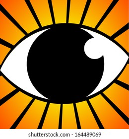 Simple eyes shining symbol. Vector