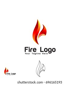 simple logo contra incendios 3d