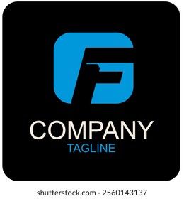 Simple F alphabet vector, design icon, simple logo.