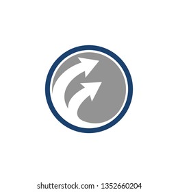 Simple F Letter Arrow Tire Wheel Logo Icon