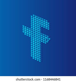 simple F letter logo design illustration