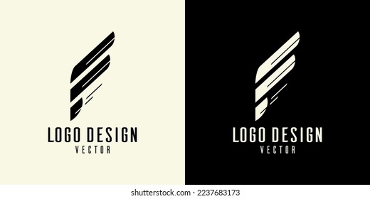 A simple F letter logo, like a wing that will make your product fly to success.