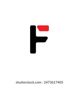 Simple F letter logo vector. F logo.