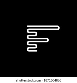 simple F lines logo design