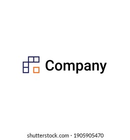 Simple F logo for company. isolated on white background