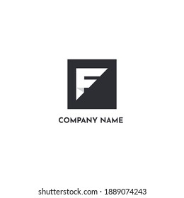 Simple F Logo, Geometric F Branding Vector