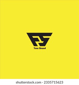 simple f and s letter logo design suitable for brand logos and others