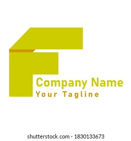 simple F shape logo for company