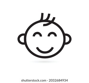 simple face icon family, emoji vector template