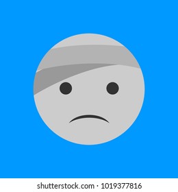 Simple Face Icon, Flat Emoticon