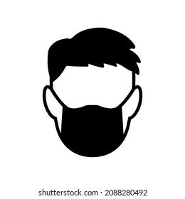 Einfache Bildmaske flach Symbol. Vektormaske-Illustration.