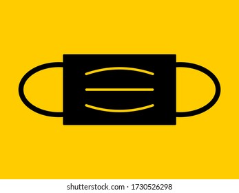 Simple Face Mask Icon. Vector Image.