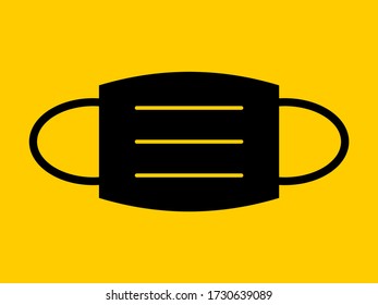Simple Face Mask Icon. Vector Image.