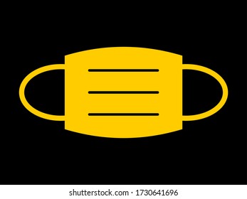 Simple Face Mask Icon. Vector Image.
